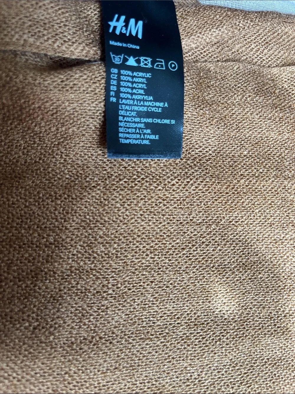 H&M Knit Scarf in Camel Brown